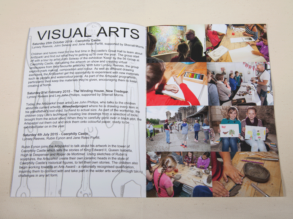 Page 4 & 5: Artspark Booklet - Year 1 in review. 